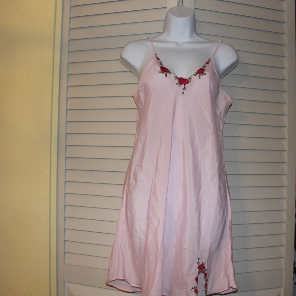 Early 2000s Pink Satin Nightgown